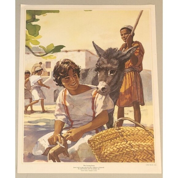 SET of 4 Art Prints 16"x20" FOREVER STORIES Set 1: The Young Jesus CHRIS MOLAN - Picture 3 of 7